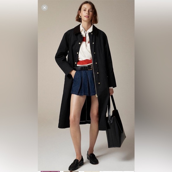 J crew Long Barn Jacket™ in waxed cotton twill Sz S - Picture 1 of 3